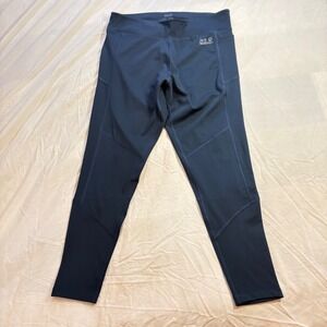 Jack‎ Wolfskin Women's Navy Blue Athletic Leggings Capri Cropped Size M Pockets